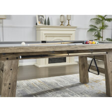 Cue storage on the Rustic Chic in Driftwood.