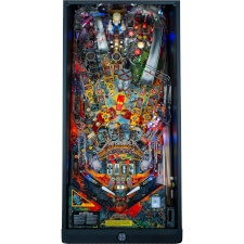 Full view of the Stern Metallica Remastered Premium playfield.