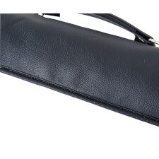 he Pureline Secure Soft case for 2 centrail joint cue stitch line.