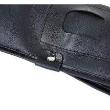 The Pureline secure soft case for three quarter joint cue button.
