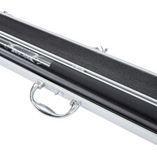 Pureline Protect Alluminium Hard Case for 2 piece central joint cues open.