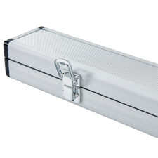The Pureline Protect Alluminium hard case three quarter joint cue lock.