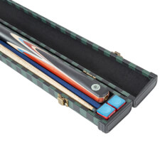 The Pureline Statesman Cue Case for three quarter cues open.