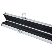 The Pureline Shield case for 3/4 joint cues open.
