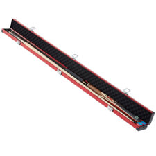 The Pureline Shield case for 3/4 joint cues in red open.