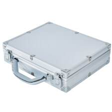 The Shield Aluminium Pool Ball Cary Case closed.
