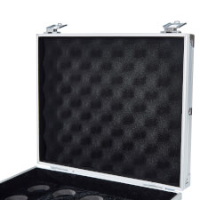 The Shield Aluminium Pool Ball Cary Case open.
