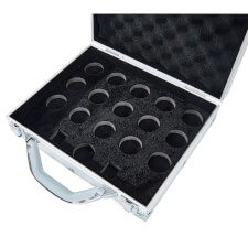 The Shield Aluminium Pool Ball Cary Case open.