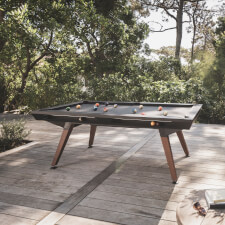 The Cornilleau Origin Outdoor Pool Table Black playing surface.
