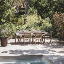 The Cornilleau Origin Outdoor Pool Table in White Converted to Dining Table.
