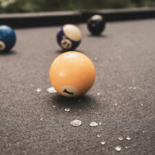 The Cornilleau Origin Outdoor Pool Table Waterproof cloth.