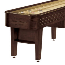 The Brunswick Andover Shuffleboard Table Shelf Storage.
