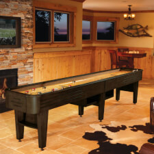 The Brunswick Andover Shuffleboard Table In Action.