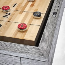 The Brunswick Sanibel 12ft Shuffleboard with Maple Hardwood Playfield..