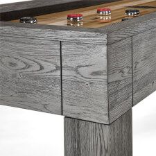 The Brunswick Sanibel 12ft Shuffleboard with Grained Wood Finish.
