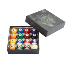 The Pureline Premium Spots & Stripes 2-Inch British Pool Ball Set