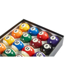 The Pureline Premium Spots & Stripes 2-Inch British Pool Ball Set