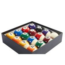 The Pureline Premium Spots & Stripes 2-Inch British Pool Ball Set