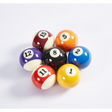 The Pureline Premium Spots & Stripes 2-Inch British Pool Ball Set