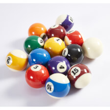 The Pureline Premium Spots & Stripes 2-Inch British Pool Ball Set