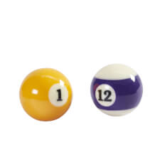 The Pureline Premium Spots & Stripes 2-Inch British Pool Ball Set