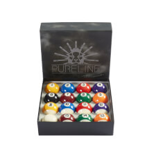 The Pureline Premium Spots & Stripes 2-Inch American Pool Ball Set