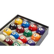The Pureline Premium Spots & Stripes 2-Inch American Pool Ball Set