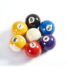 The Pureline Premium Spots & Stripes 2-Inch American Pool Ball Set