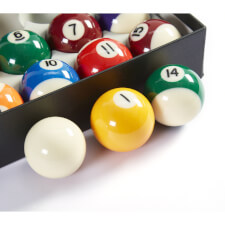The Pureline Premium Spots & Stripes 2-Inch American Pool Ball Set