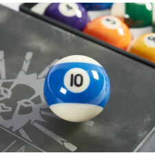 The Pureline Premium Spots & Stripes 2-Inch American Pool Ball Set
