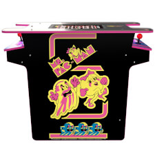 The Ms Pac-Man cocktail arcade.