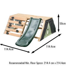 Dimensions & recommended floor space of Charlie.