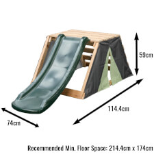 Dimensions & recommended floor space of Charlie Small.