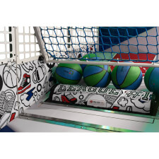 Balls included with the Basketball Compact.