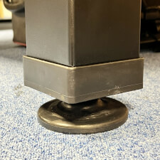 The foot fitted to a table.