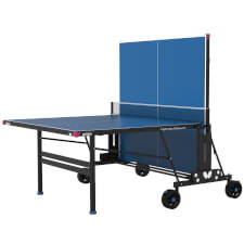 The Butterfly Spirit L19 Rollaway table tennis in blue half closed.