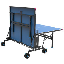 The Butterfly Spirit Match L22 tennis table half closed in blue.