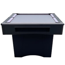The Buffalo Eliminator III Pool Table in black and grey cloth.