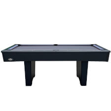 The Buffalo Eliminator III Pool Table in black and grey cloth.