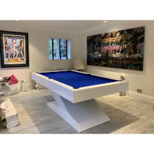 The Zen pool table in white.