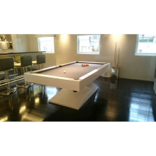 The Zen pool table in white.