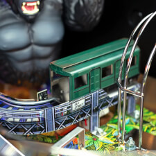 The Stern King Kong: Myth of Terror Island Premium Pinball Machine features.