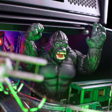 The Stern King Kong: Myth of Terror Island Premium Pinball Machine features.