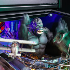 The Stern King Kong: Myth of Terror Island Premium Pinball Machine features.