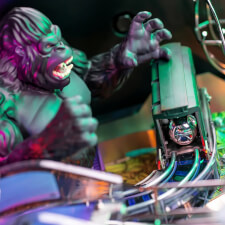 The Stern King Kong: Myth of Terror Island Premium Pinball Machine features.