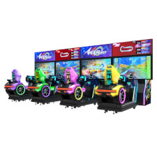 The Sega Apex Rebels arcade machine with 4 units.