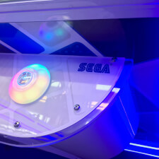 The Sega Capto Crane arcade machine button.
