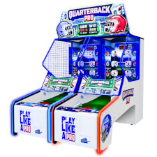 The Sega Quarterback pro twin arcade machine.