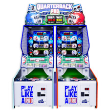 The Sega Quarterback pro twin arcade machine.