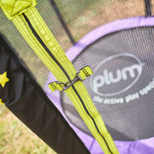 Plum Junior Stardust Springsafe trampoline with enclosure lock.